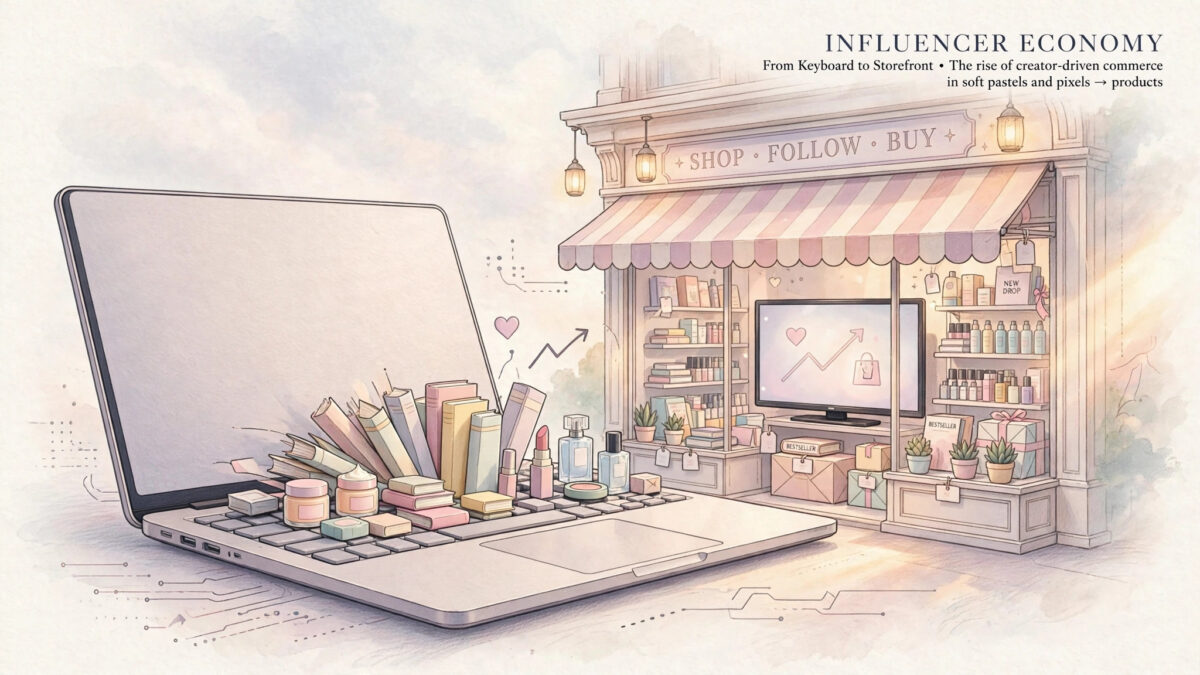 Sophie Elise: How Norway's Original Influencer Built a Business - editorial illustration