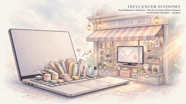 Sophie Elise: How Norway's Original Influencer Built a Business - editorial illustration